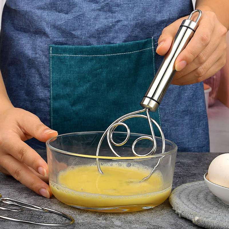 Danish Dough Whisk Stainless Steel Tools for Bread, Pastry Or Pizza