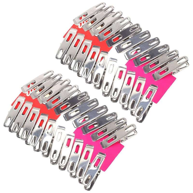 80 Pieces Of Stainless Steel Clothespin Metal Clip Socks Clothespin