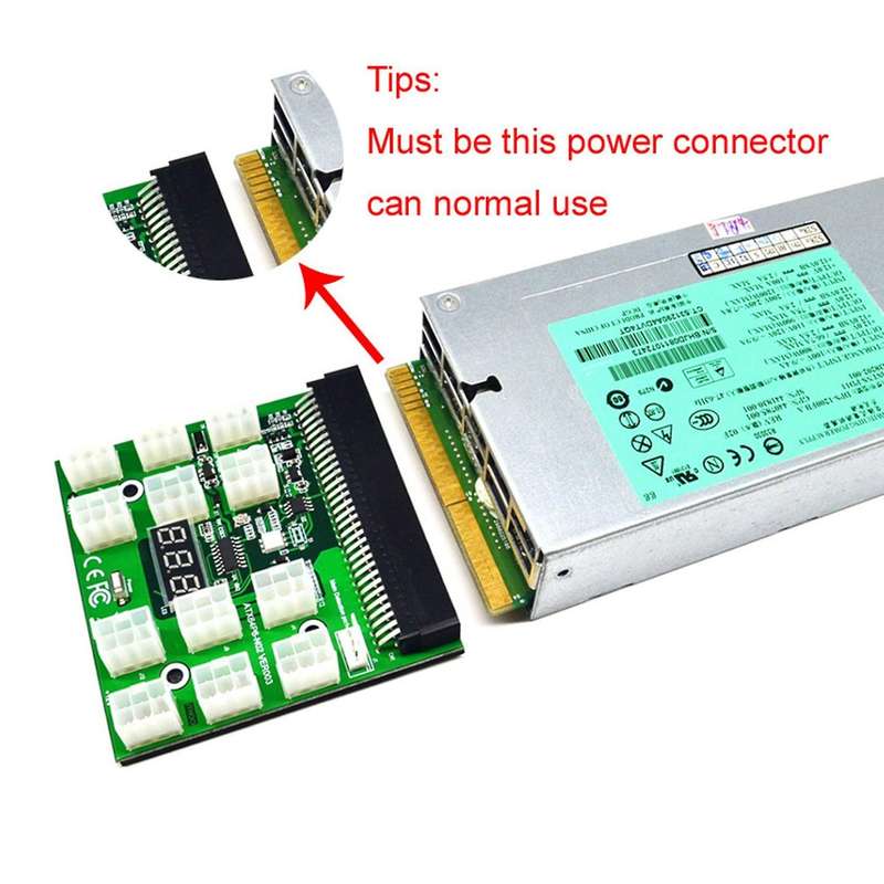 Breakout Board for Hp 1200w 750w Psu Gpu Miner Mining Btc Eth