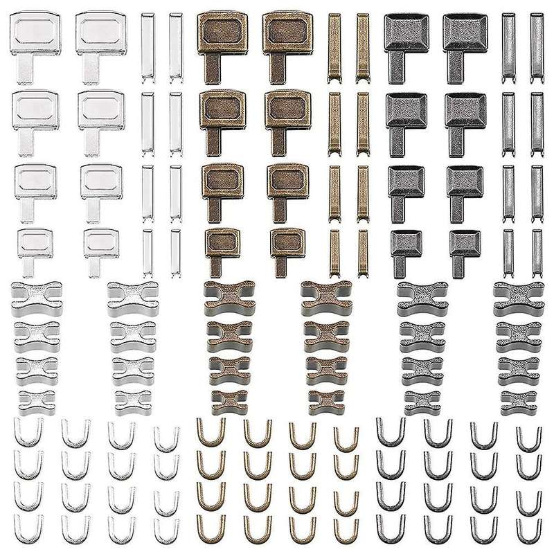 120 Pieces Metal Zipper Head Slider,zipper Stopper Repair Tool Kit