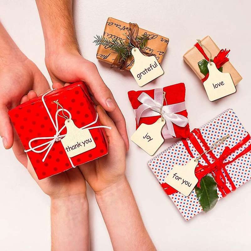 Wooden Tags Unfinished Rustic Hanging Tags Blank Wooden Labels