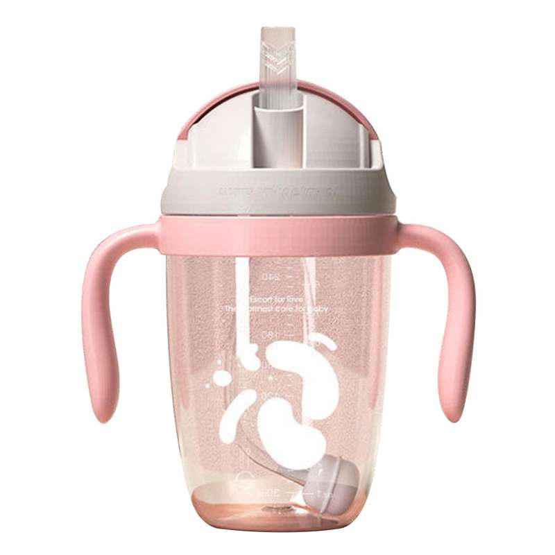 300ml Child Water Bottle Baby Sippy Cups Anti-choked Kids Cup Pink