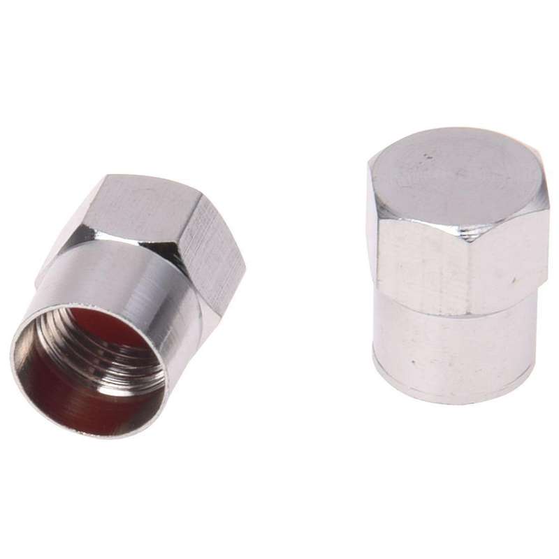 5 Quality Chrome Valve Dust Caps Car / Bike Tube - Tyre