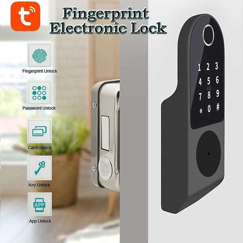 Tuya App Smart Fingerprint Lock Waterproof Rfid Keyless Door Lock