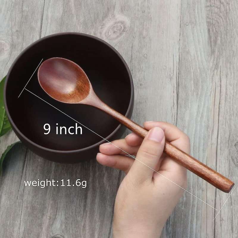 Wooden Spoons,10 Pcs for Mixing Stirring,long Handle Kitchen Utensil