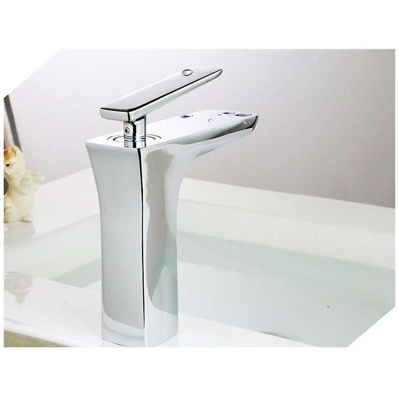 Copper Kitchen Sink Faucet Mixer Taps for Bathroom Bar Sink (silver)