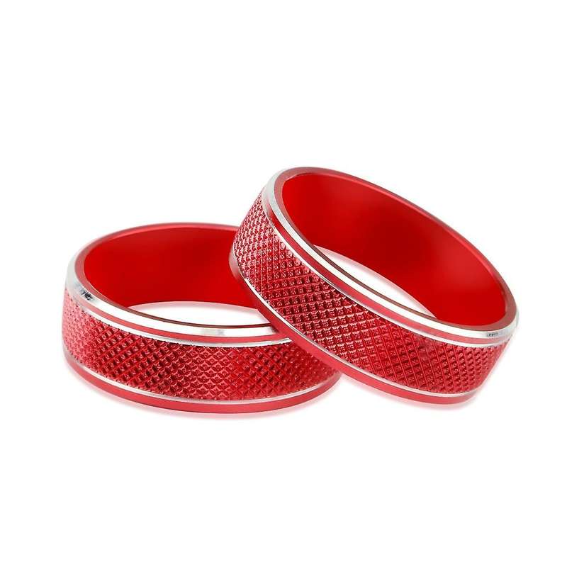 Aluminum Cd Switch Button Cover Trim for 11-17 Jeep Wrangler Jk(red)
