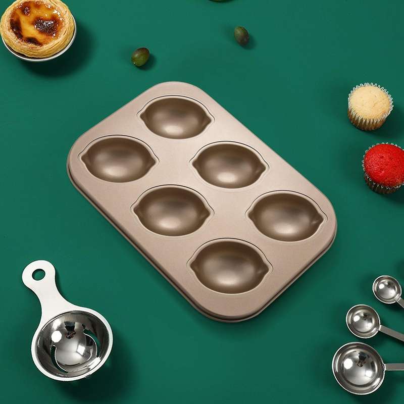 Carbon Steel Cake Mold Lemon Shape Nonstick Cake Muffin Pot Tray