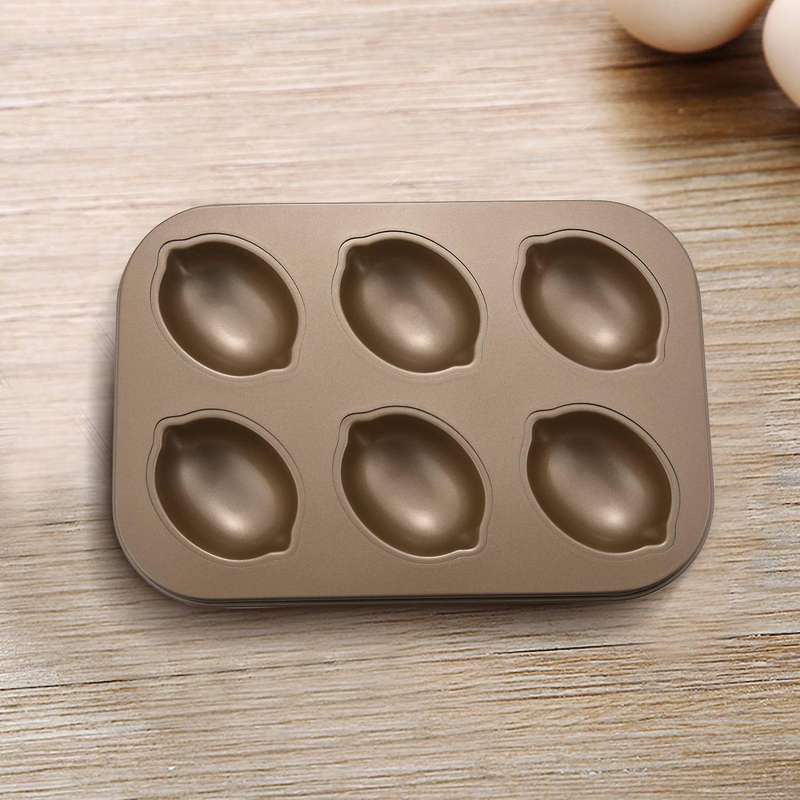 Carbon Steel Cake Mold Lemon Shape Nonstick Cake Muffin Pot Tray