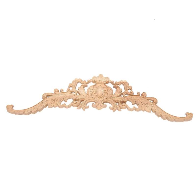 3x Vintage Plant Wood Carved Corner Applique Frame Figurines