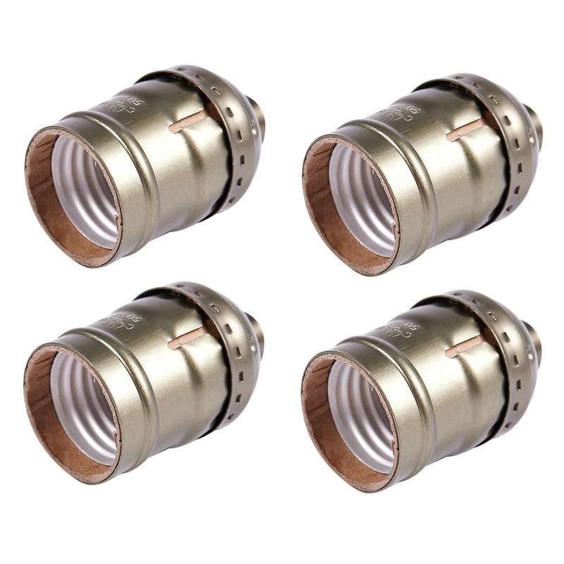 4x Edison Vintage Lamp Light Base Socket Holder Adapter E27 Bulbs