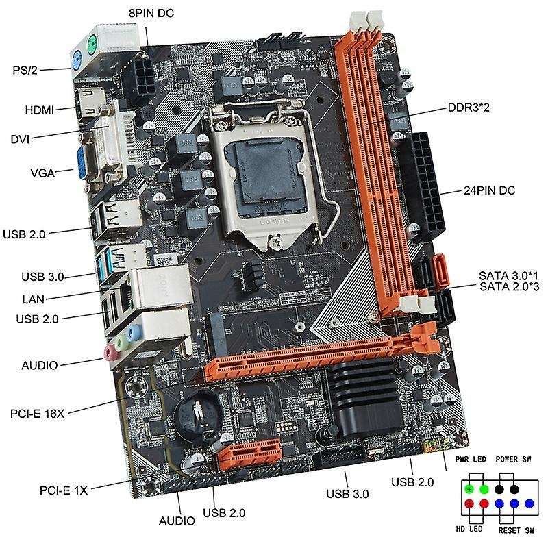 B75 Motherboard Desktop Motherboard M.2 Lga1155 for I3 I5 I7 Cpu