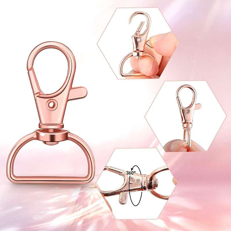 35pcs Swivel Clasps Lanyard Snap Hooks Keychain Clip Hook Lobster