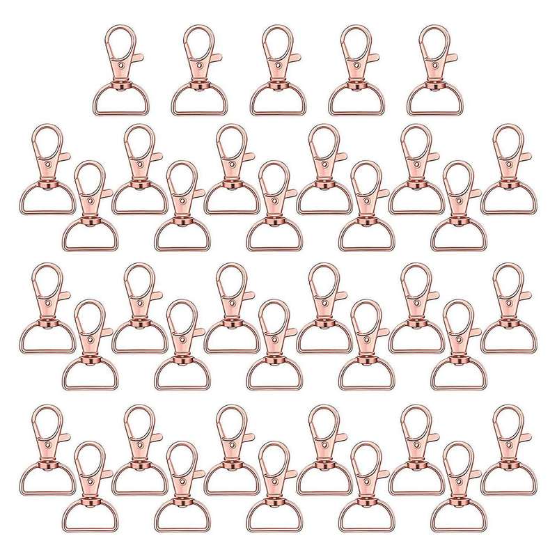 35pcs Swivel Clasps Lanyard Snap Hooks Keychain Clip Hook Lobster