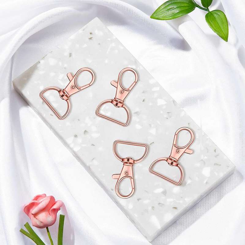 35pcs Swivel Clasps Lanyard Snap Hooks Keychain Clip Hook Lobster