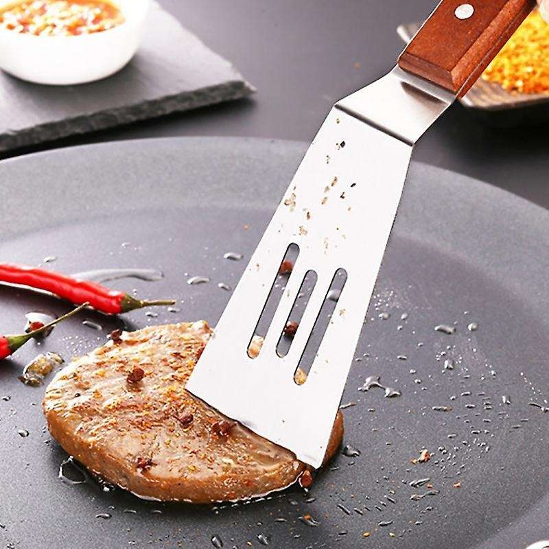 With Wooden Handle Beefsteak Spatula Flat Colander Shovel