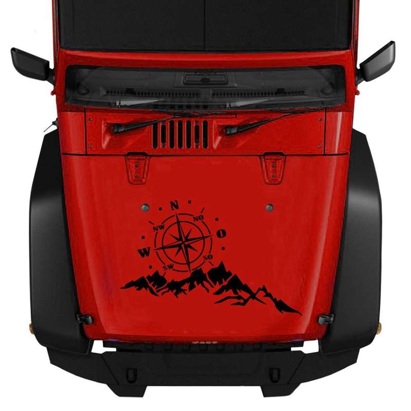 2pcs 35x65cm Auto Decal Rose Navigate Car Sticker Door Sticker Black