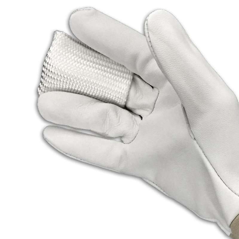 2pcs Tig Welding Finger Heat Weld Protection Gloves Glass Fiber