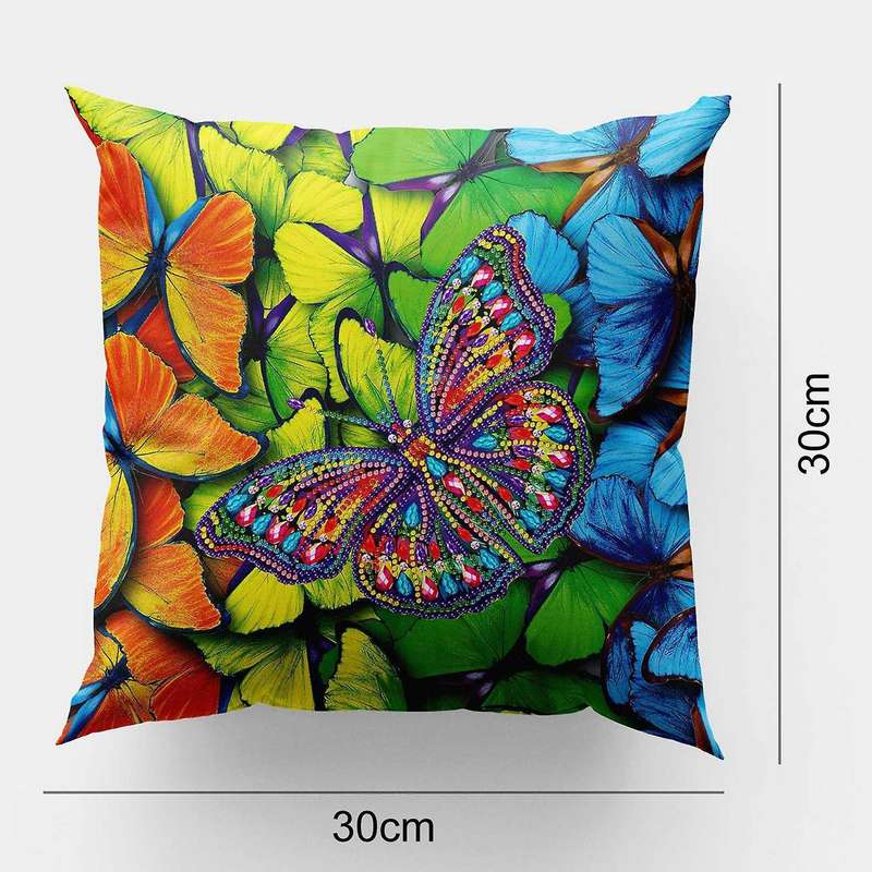 30x30cm Diy Diamond Christmas Pillowcase Decoration Butterfly