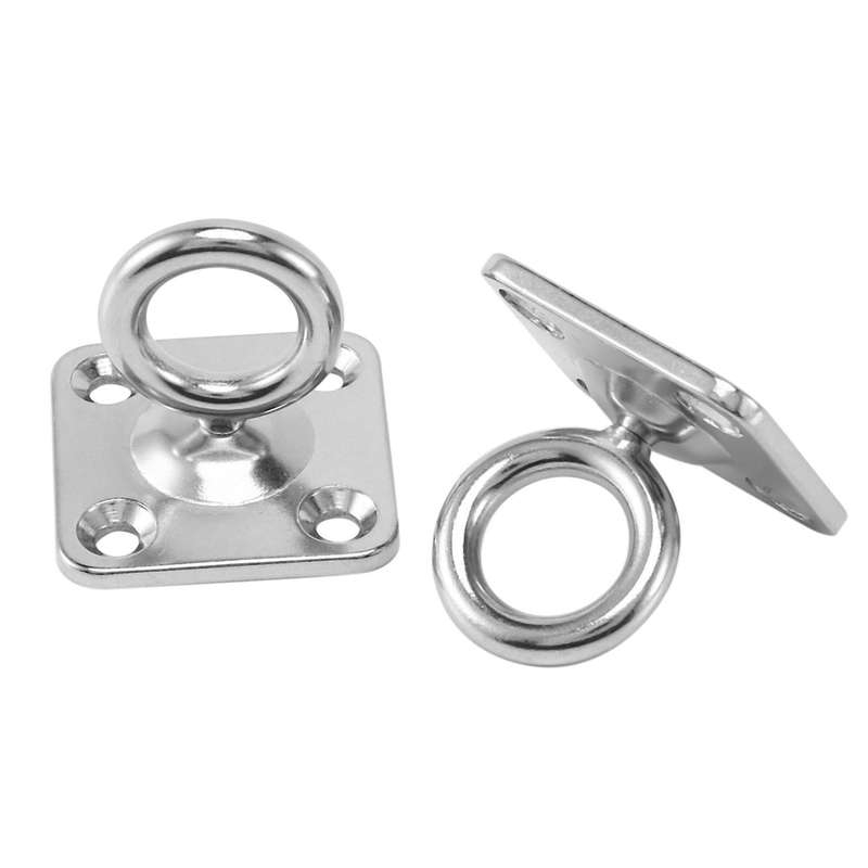 2pcs Swivel Pad Hook Wall Mounted Hook Stainless Steel(with Screws)