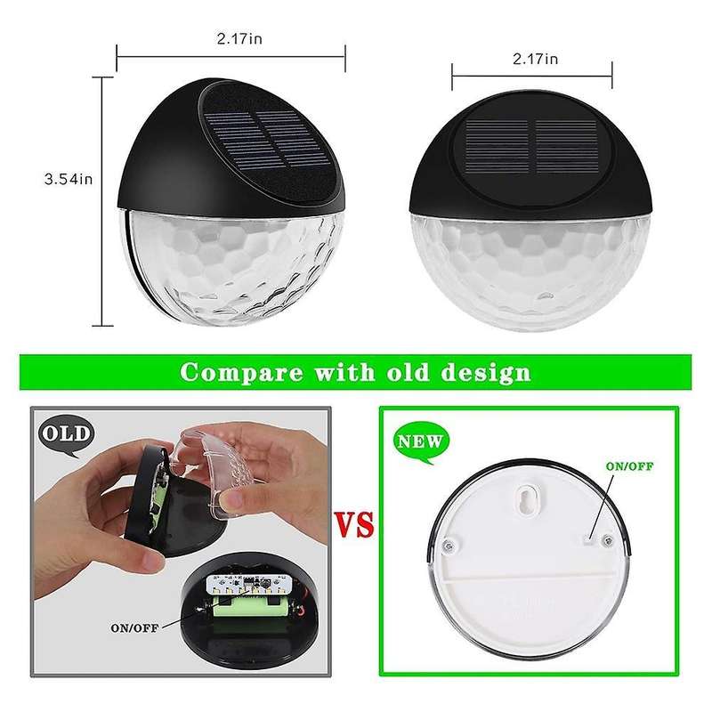 8 Pack Solar Fence Lights, for Garden, Fence, Patio Use,warm White