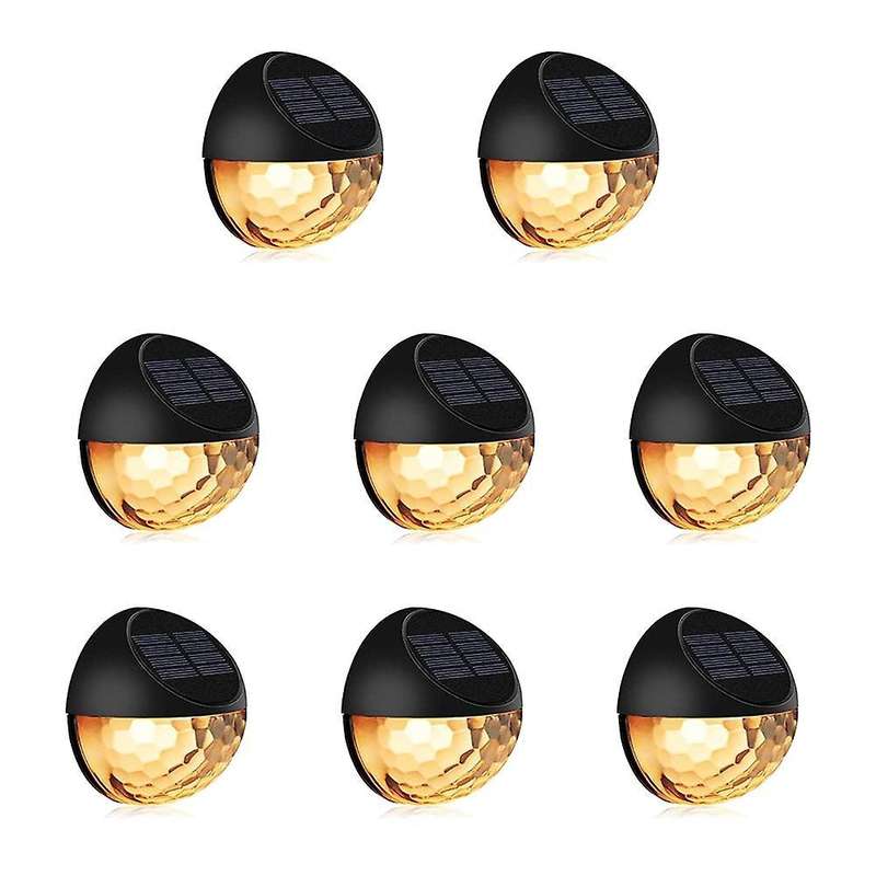 8 Pack Solar Fence Lights, for Garden, Fence, Patio Use,warm White