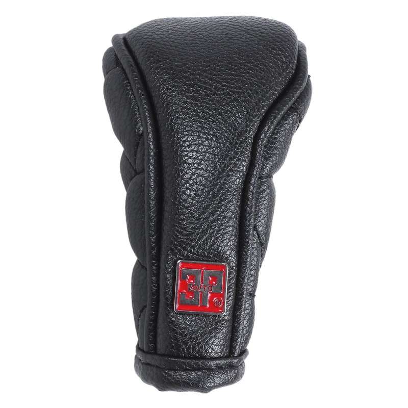 Anti-slip Zipper Closure Car Gear Shift Knob Cover Black