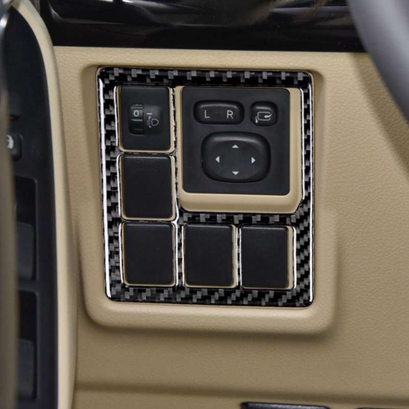 Car Headlight Switch Button Frame Trim Adjustment Cover Sticker