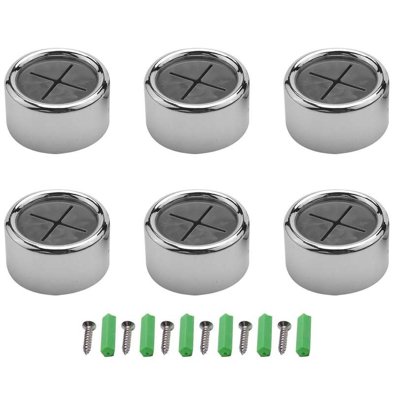 6pc Self-adhesive Towel Hooks Round Wall Mount for Kitchen Home