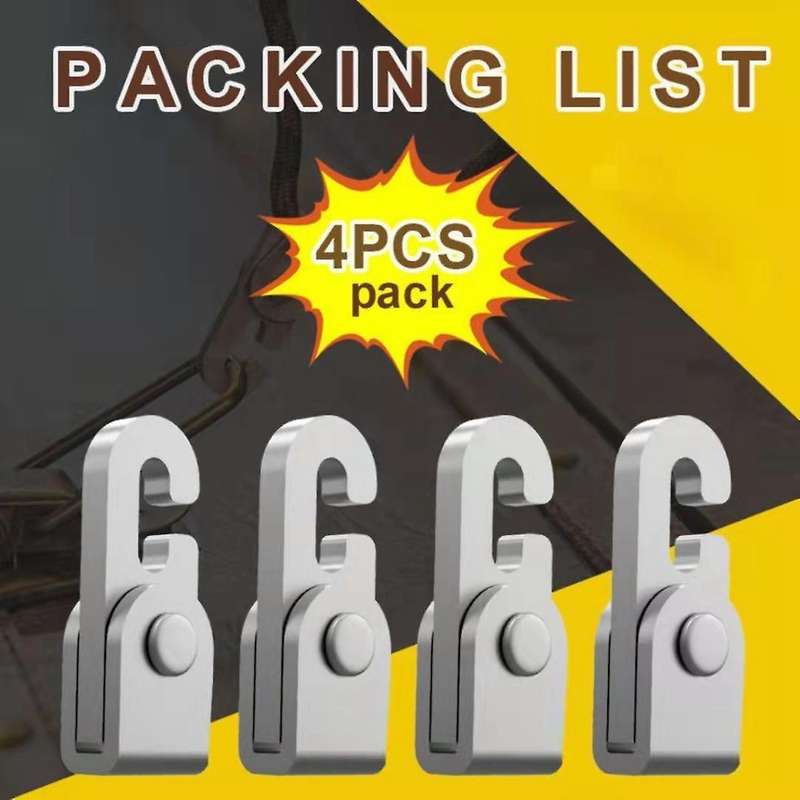 Automatic Lock Hook for Camping Tent Accessories 4pcs Hooks