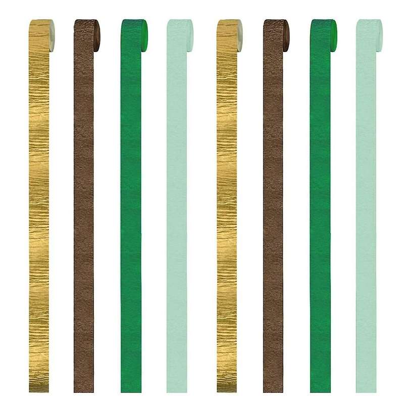 8rolls Green Crepe Paper Streamers Tassels Streamers for Rustic Style