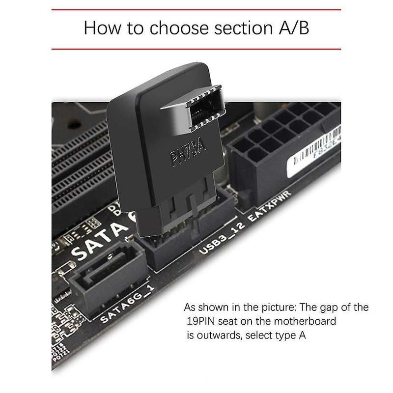 Ph73a Computer Motherboard Usb3.019p/20p to Type-e90 Degree
