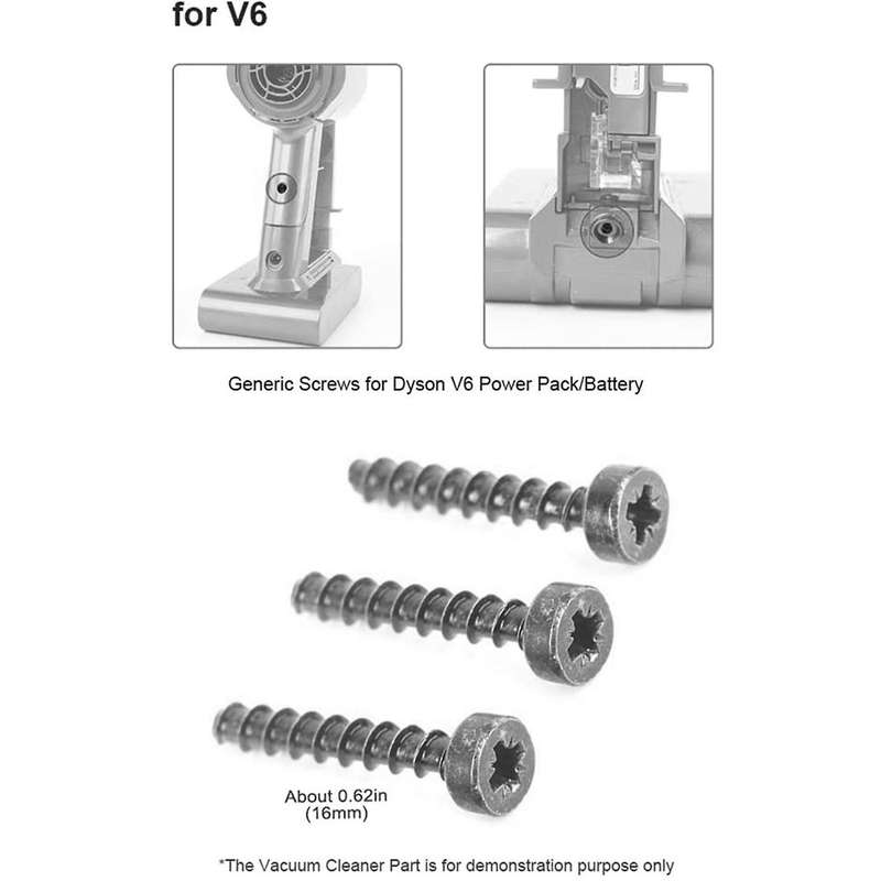 Set Of 6 Screws for Dyson Cordless V6 V7 V8 V10 V11 Vacuum Cleaner