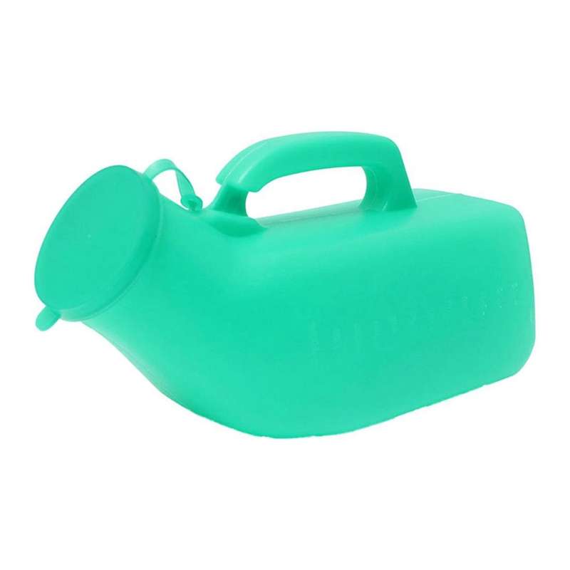Male Urine Bottle with Lid Autoclavable 1.2l Green