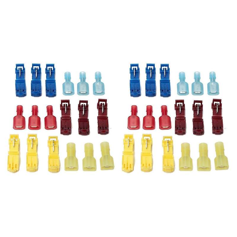 60pcs Quick Splice Electrical Terminals Female Spade Connectors Kit