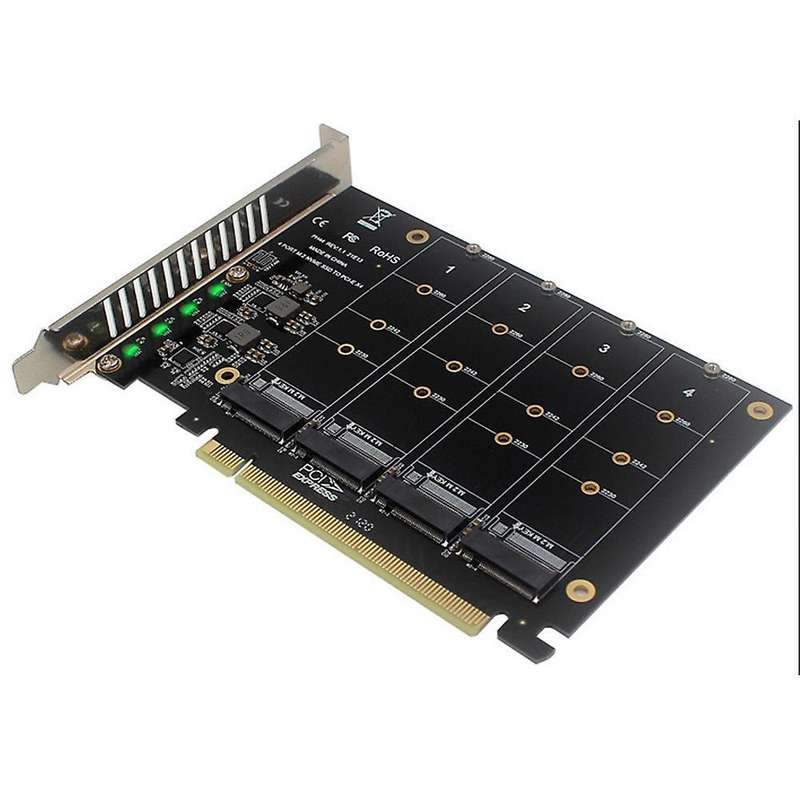 Pci-e Sata Card Pcie X16 Nvme M.2 Raid Array Expansion to Sata