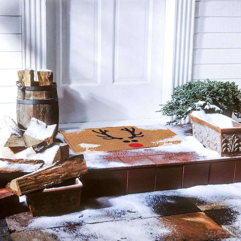 Christmas Door Mat Welcome Decor Mats Elk Doormat Creative 2