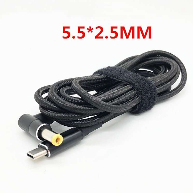 Usb Type C Pd Cable Dc Power Jack Converter 5.5x2.5mm for Lenovo