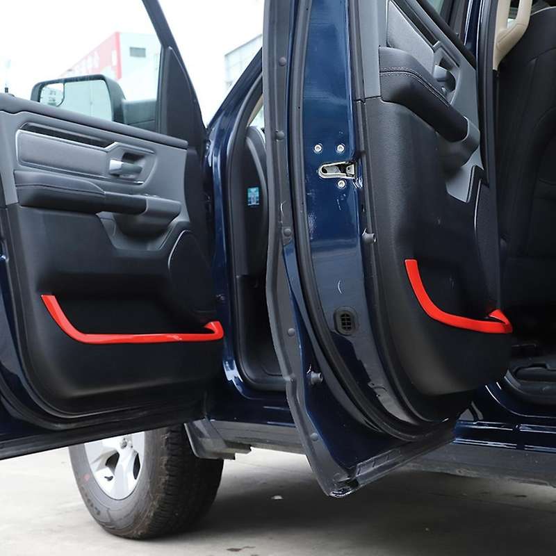 For Dodge Ram 2018-2022 Door Storage Box Groove Trim,abs Red