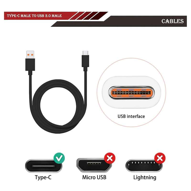 Type-c Charger Cable C Fast Charging Power Cord for Jbl Flip 5 Jbl