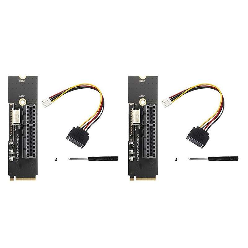 Ngff M2 to Pci-e 4x X1 Slot Riser Card M2 Nvme to Pcie X4 Adapter
