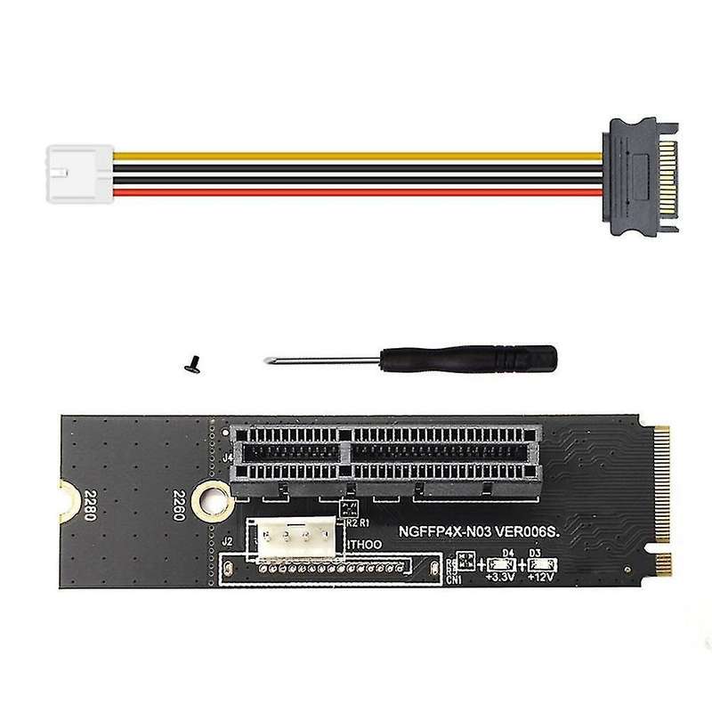 Ngff M2 to Pci-e 4x X1 Slot Riser Card M2 Nvme to Pcie X4 Adapter