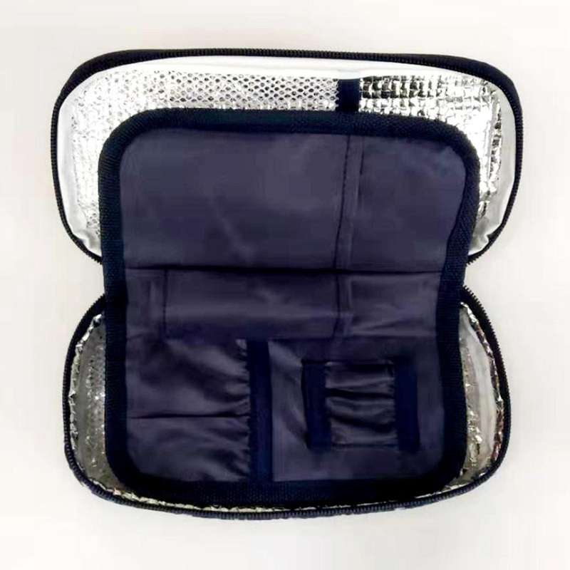 Insulin Cooler Diabetic Organizer Cooler Bag(navy Blue)
