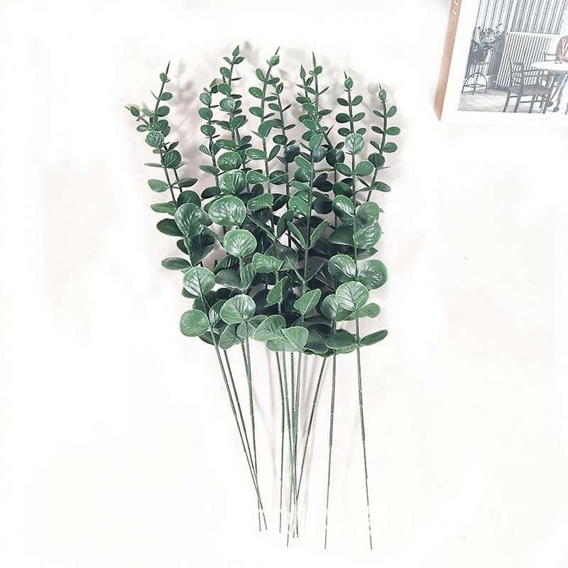 36pcs Eucalyptus Stems Decor Artificial Eucalyptus Faux Branches