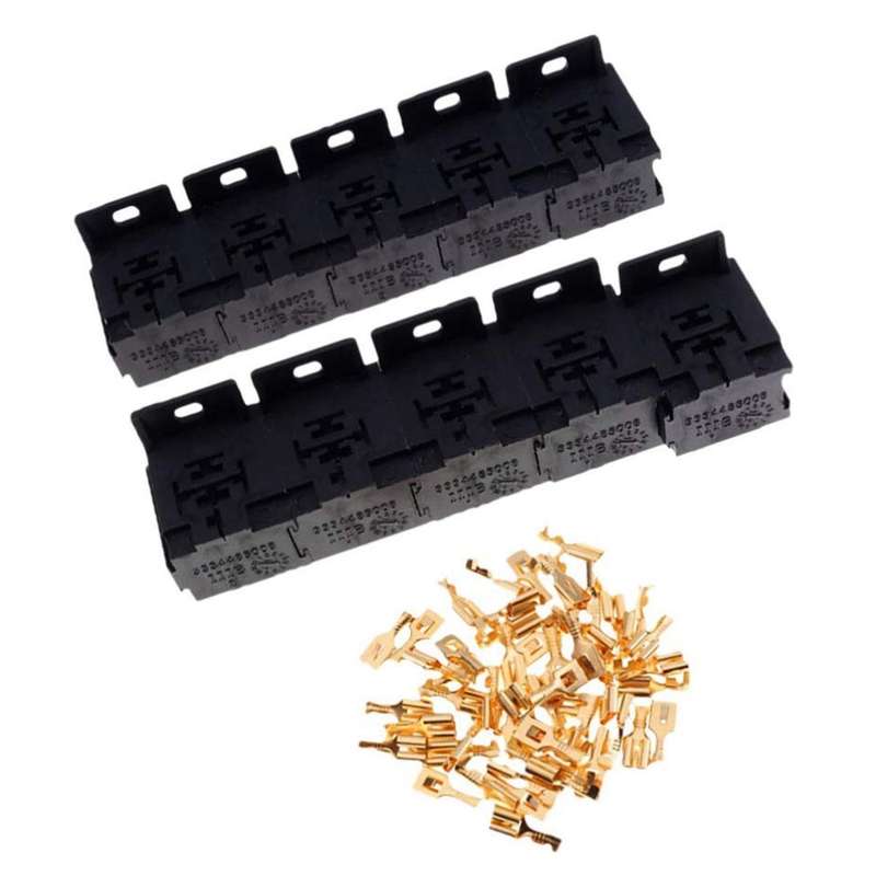 Car Auto 30a-80a Relay Bracket with 50pcs 6.3mm Terminals for Car