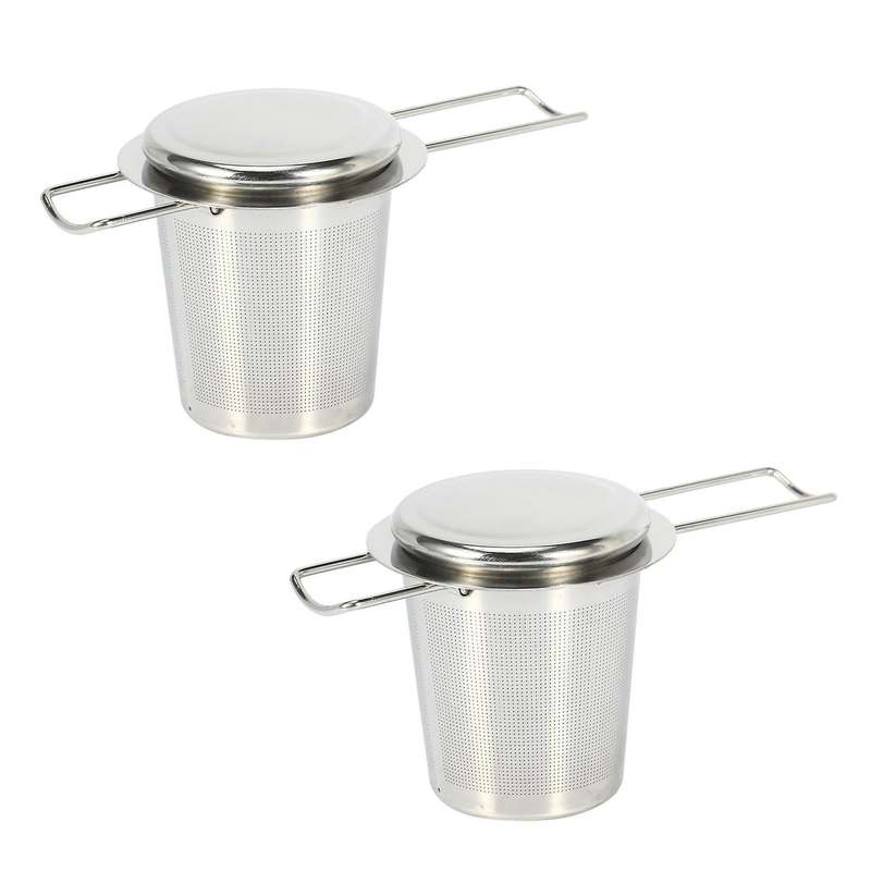 2pc Stainless Steel Tea Infuser Filter Long Handle Tea Strainer