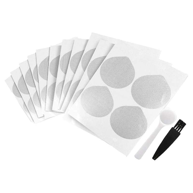 100pcs Aluminum Foil Lids for Nespresso Originalline with Spoon Brush