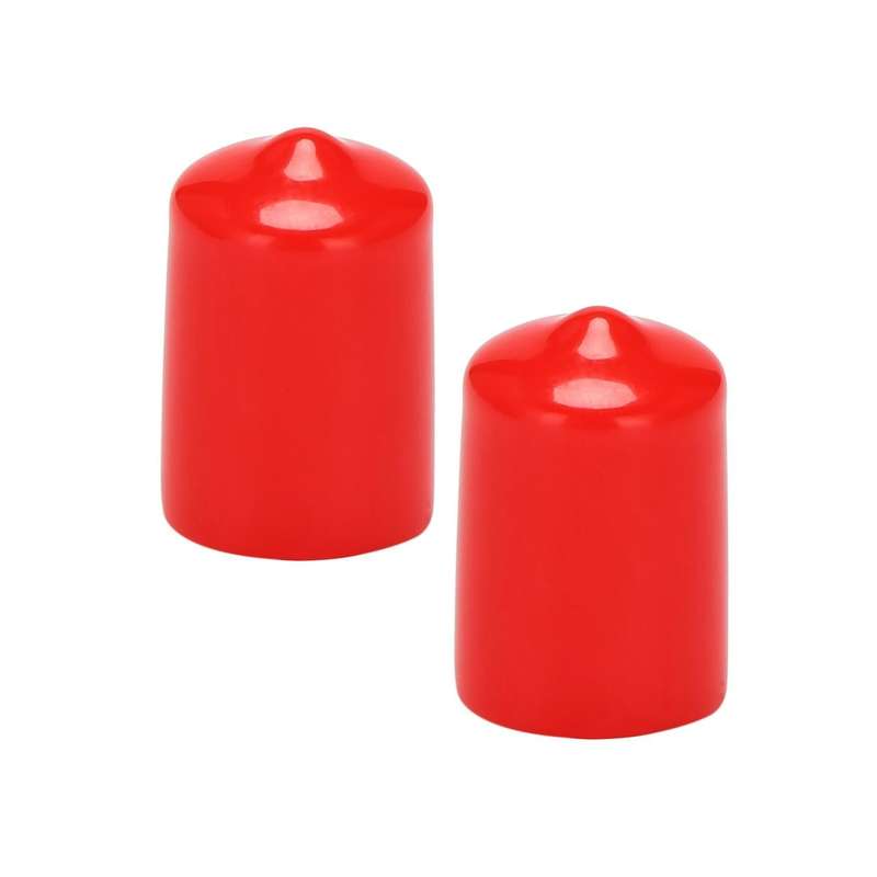 10pcs Rubber End Caps 16mm Id Pvc Round Tube Bolt Cap Cover Red