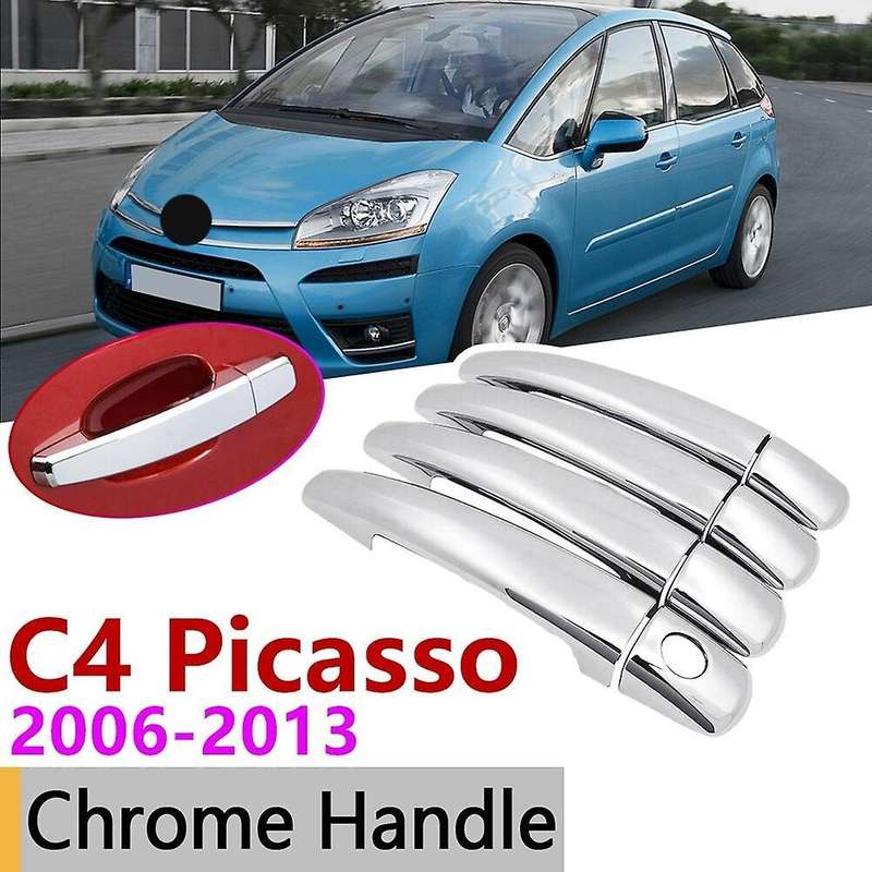 4pcs Car Door Handle Cover Trim for Citroen Grand C4 Picasso 2006-13