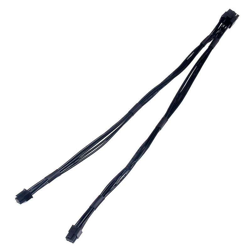 2pcs Dual Mini Pci-e 6-pin to 8-pin Pci-e Power Cable for Video Card
